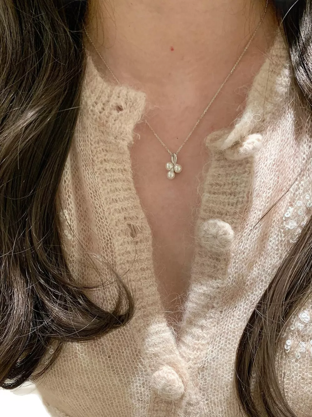 925 Sterling Silver Pearl Pendant Necklace, image 2