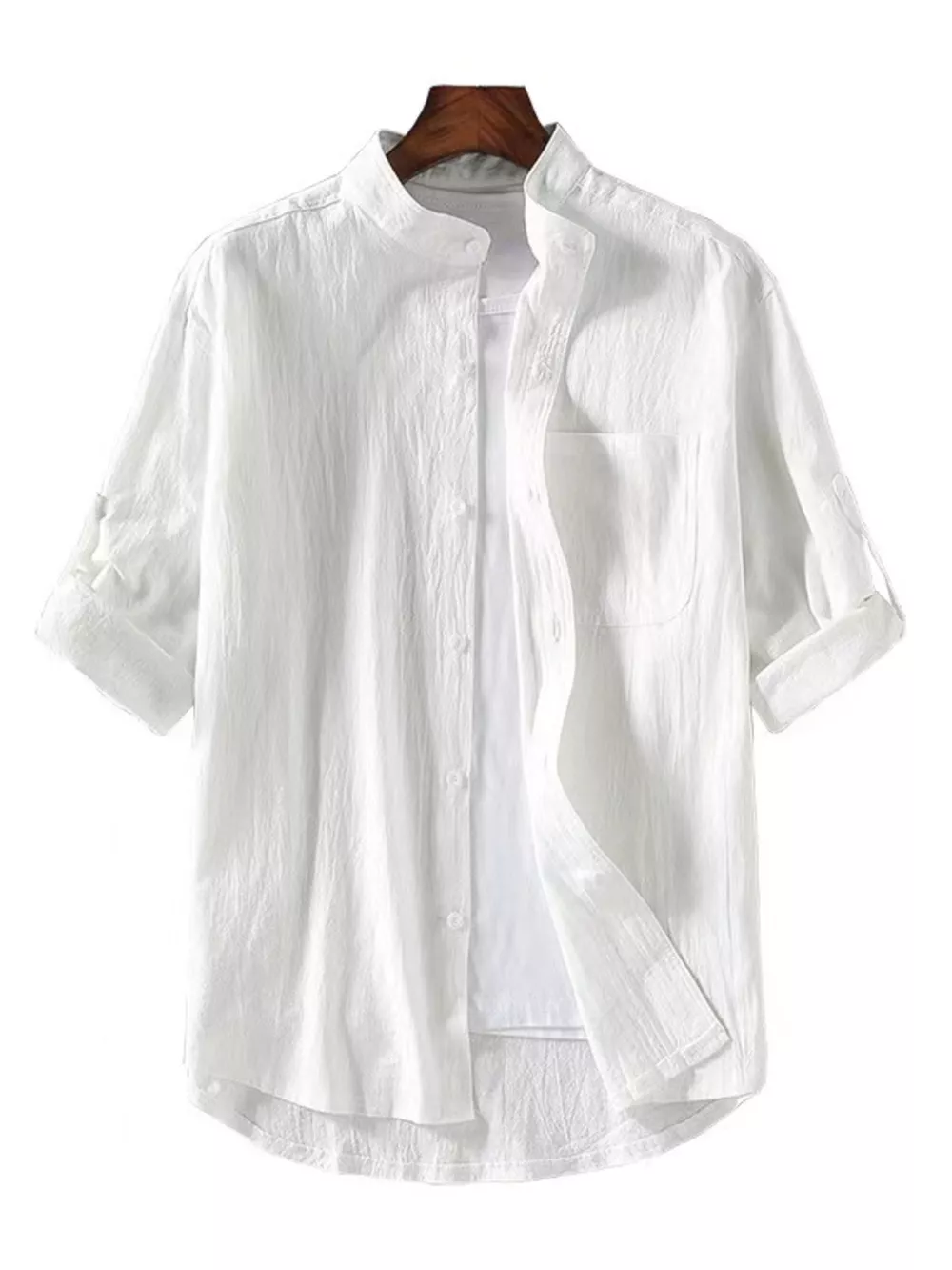 Men's Plus Size Casual Button Up Long Sleeve Shirt, image 3