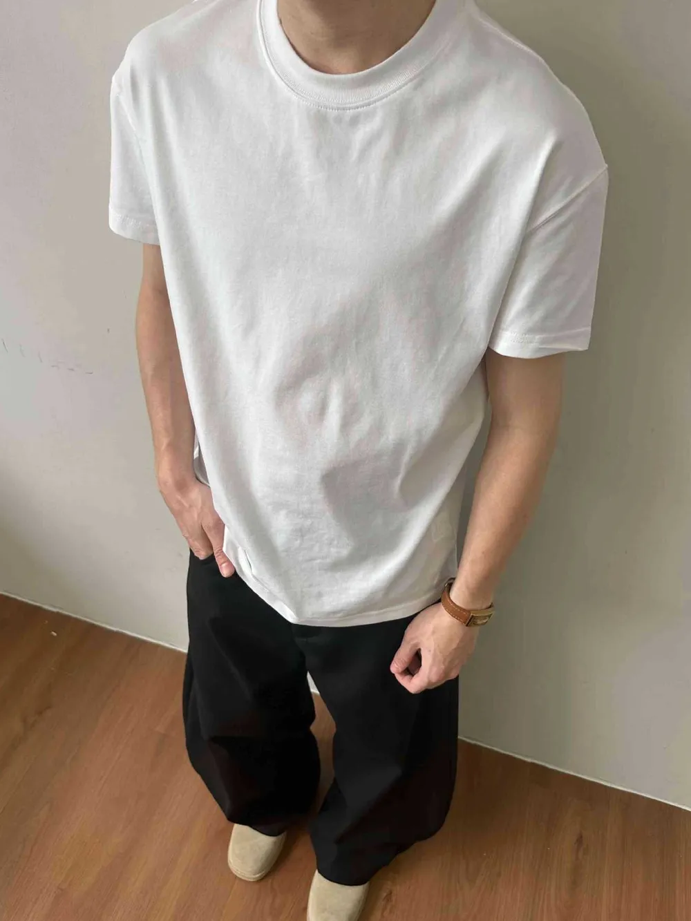 Men's Solid Color Casual T-Shirt, image 5