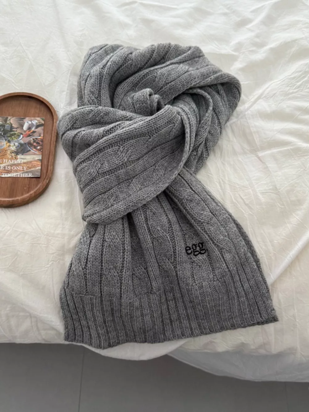 Ribbed Knitted Winter Scarf, image 6