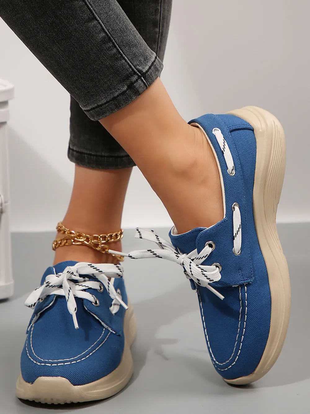 Lace Up Round Toe Sneakers, image 10