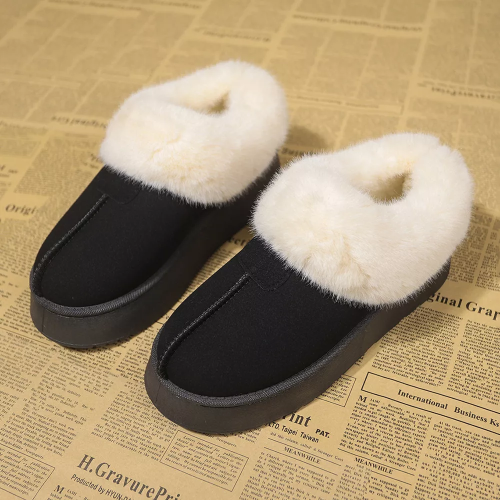 Fuzzy Trim Platform Boots, image 17