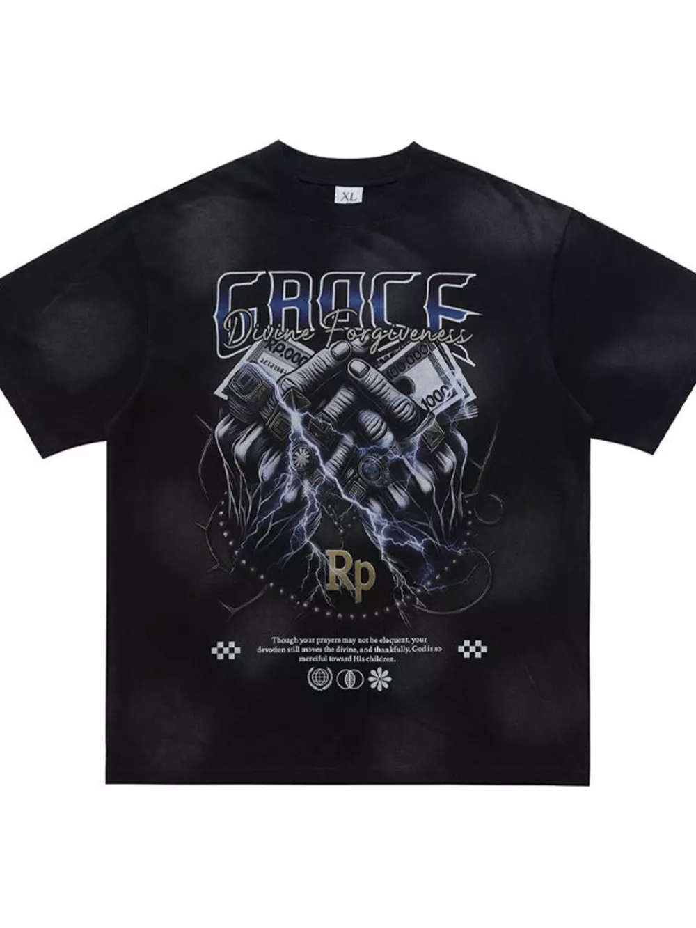 Men's Grace Divine Forgiveness Graphic T-Shirt, image 5