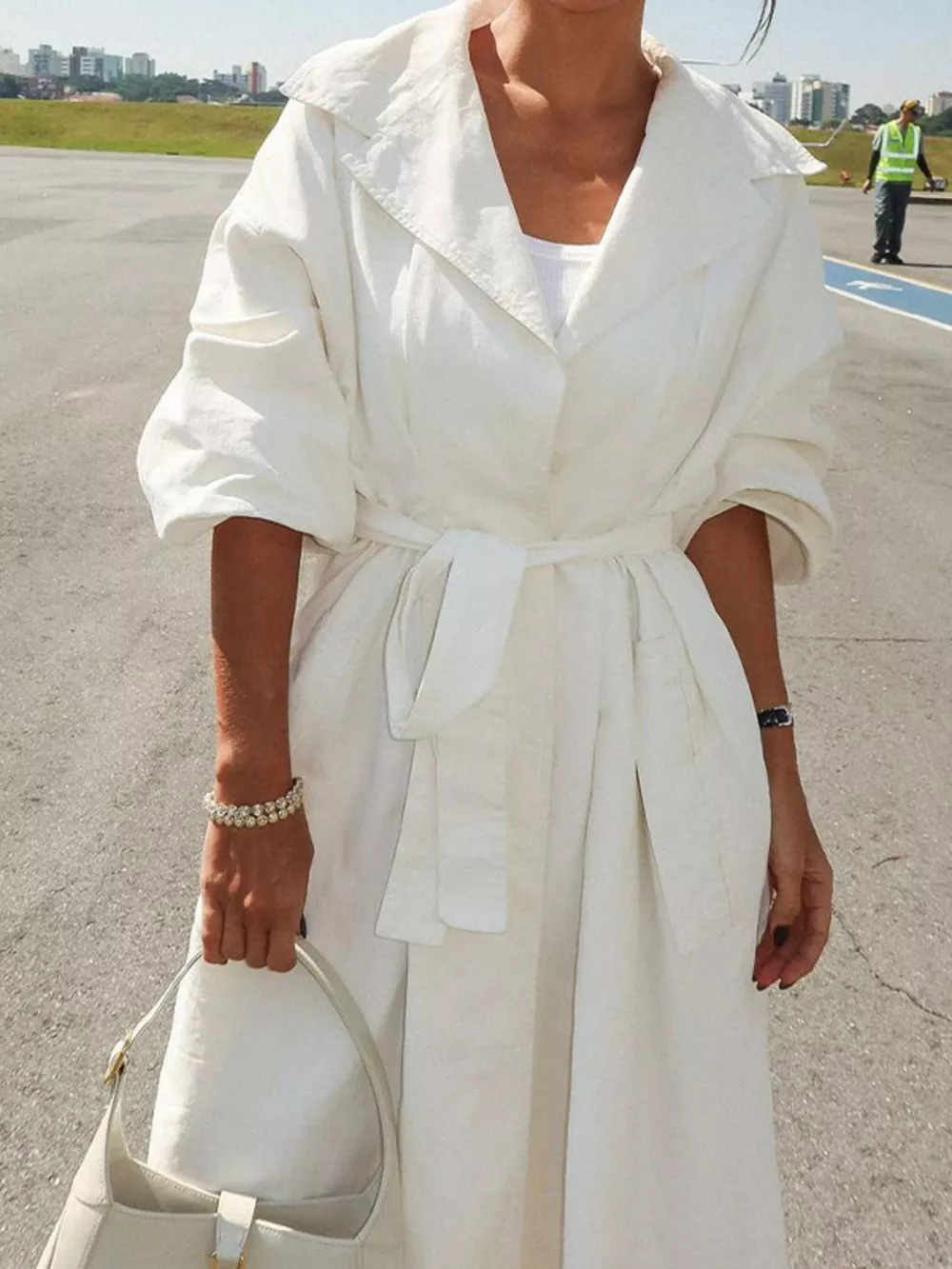 Tie Waist Midi Shirt Dress, image 3