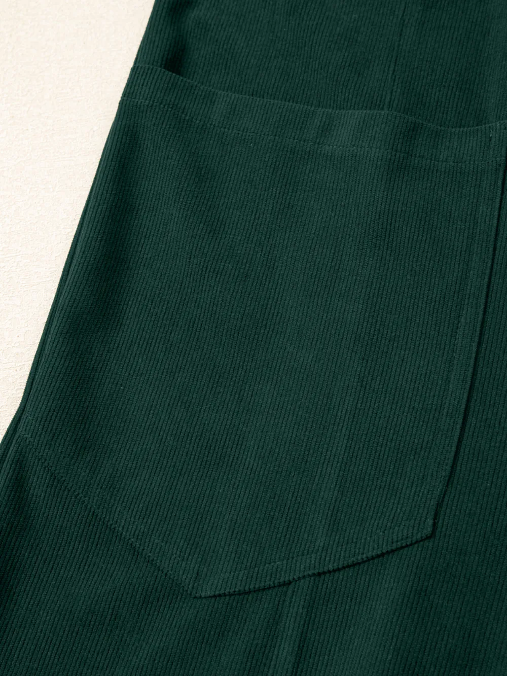Corduroy V Neck Patched Pocket Sleeveless Jumpsuit, image 9