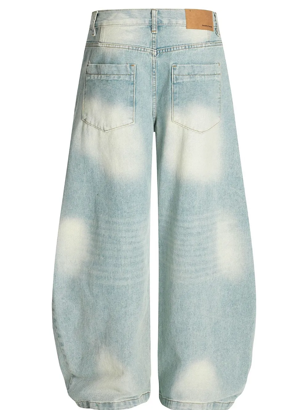 Men's Washed Wide Leg Jeans, image 2