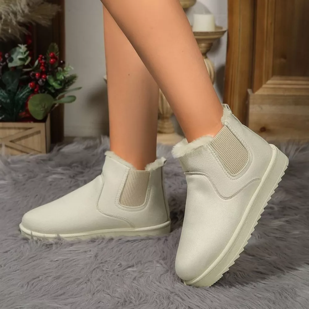Plush Lined Slip-On Chelsea Winter Boots, image 10