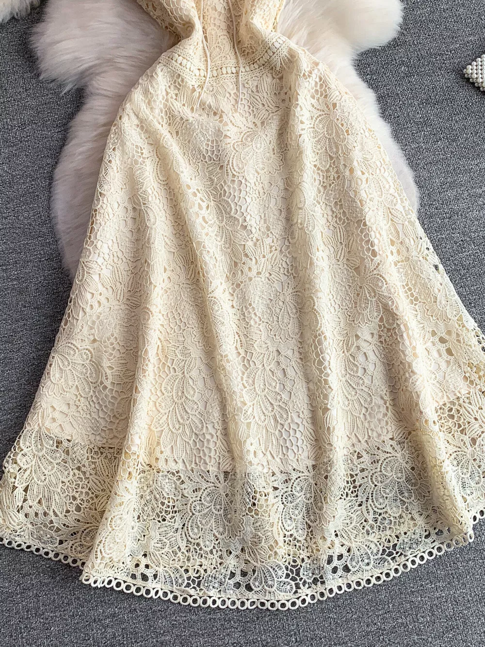Lace Sleeveless A-Line Dress, image 16
