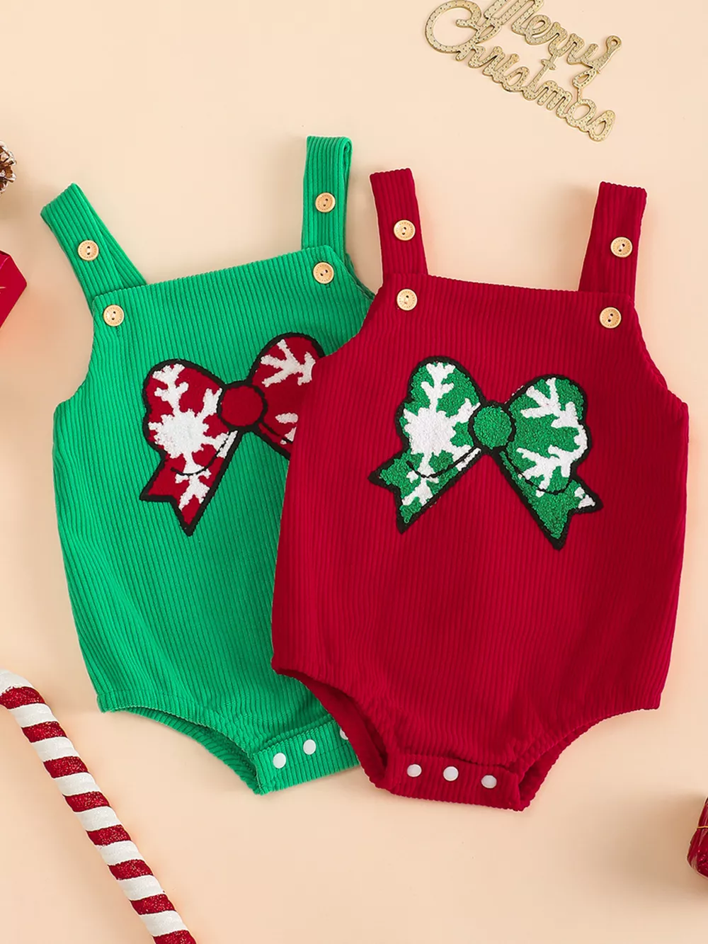 Children's Bow Corduroy One-Piece, image 2