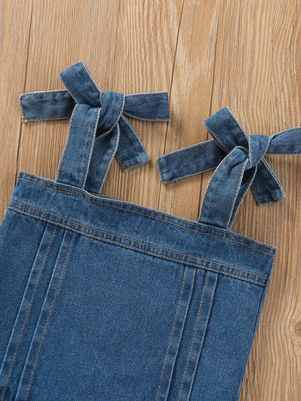Children's Tie Shoulder Tank and Distressed Jeans Set, image 4