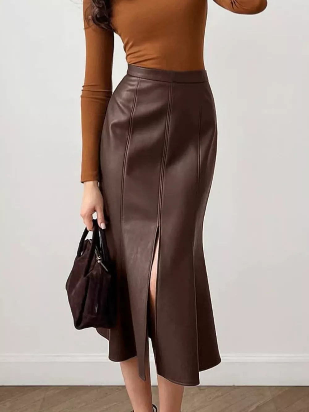 Slit Mermaid Midi Skirt, image 5