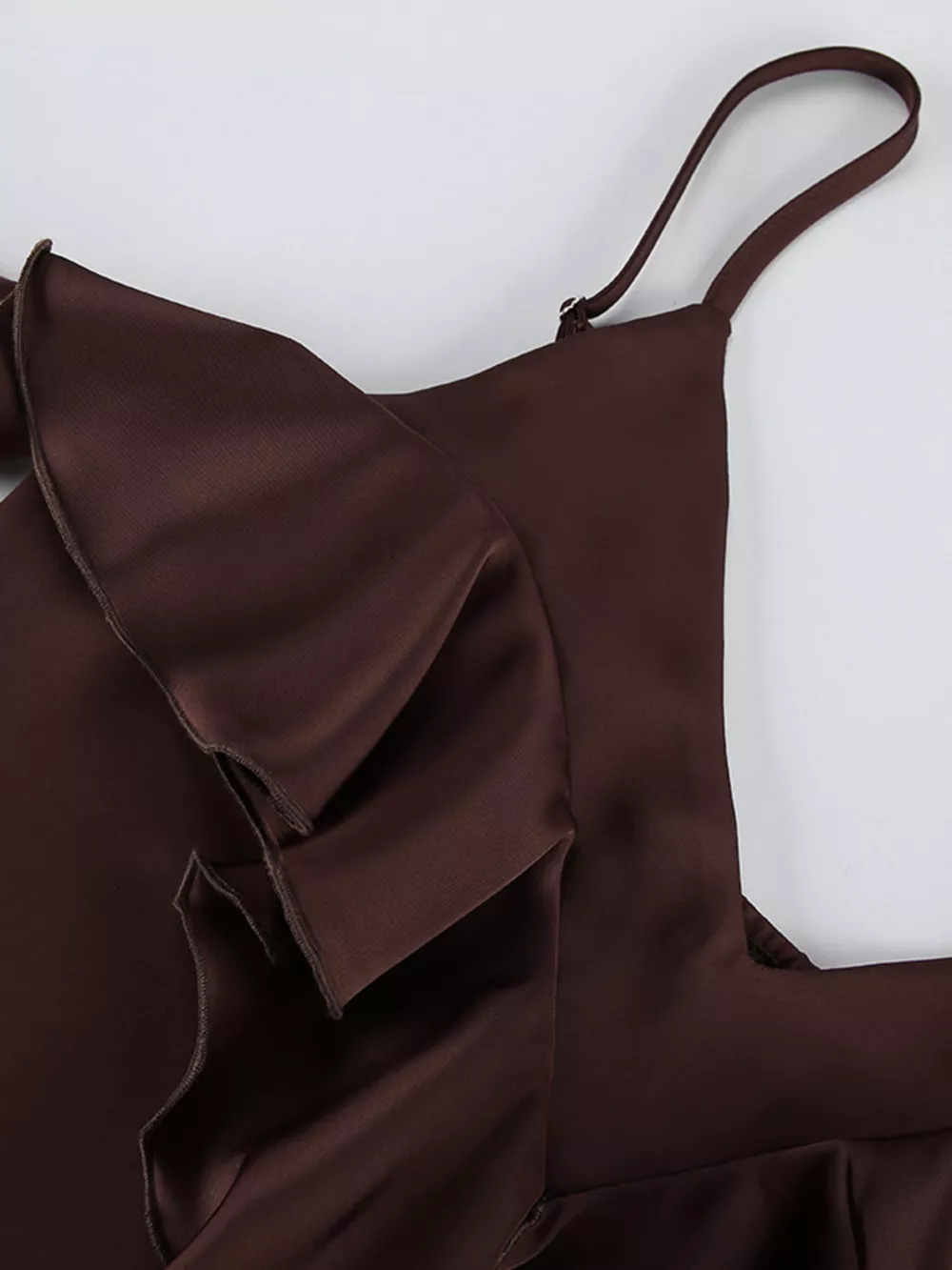Ruffle V-Neck Cami and Wide-Leg Pants Two-Piece Set, image 10