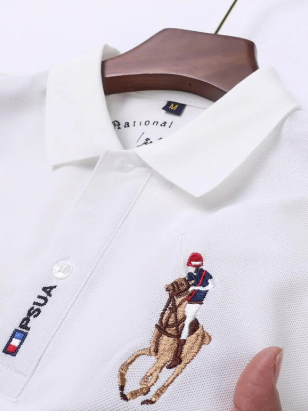 Men's Plus Size Short Sleeve Embroidered Polo, image 8
