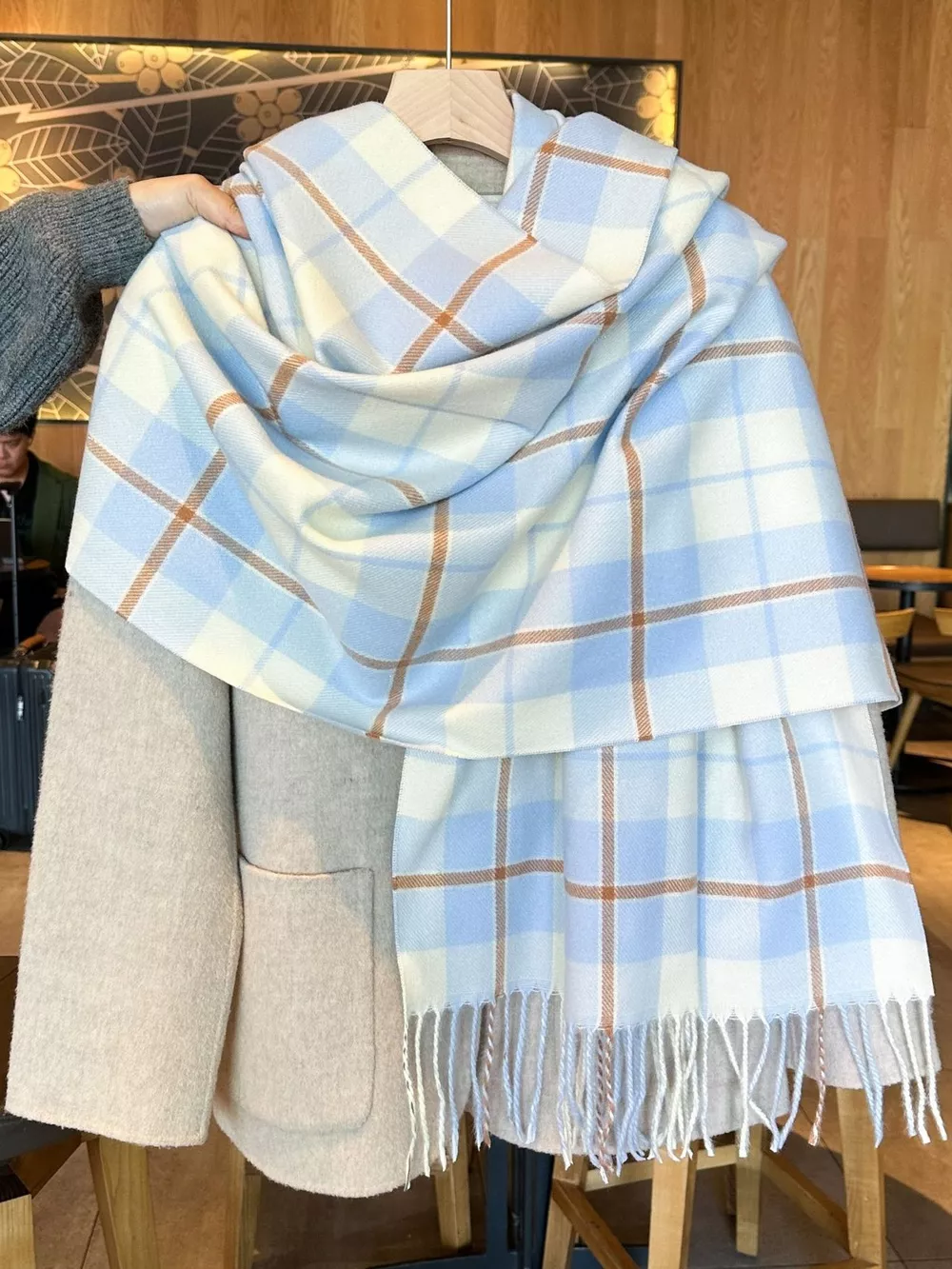 Classic Plaid Fringe Scarf, image 5