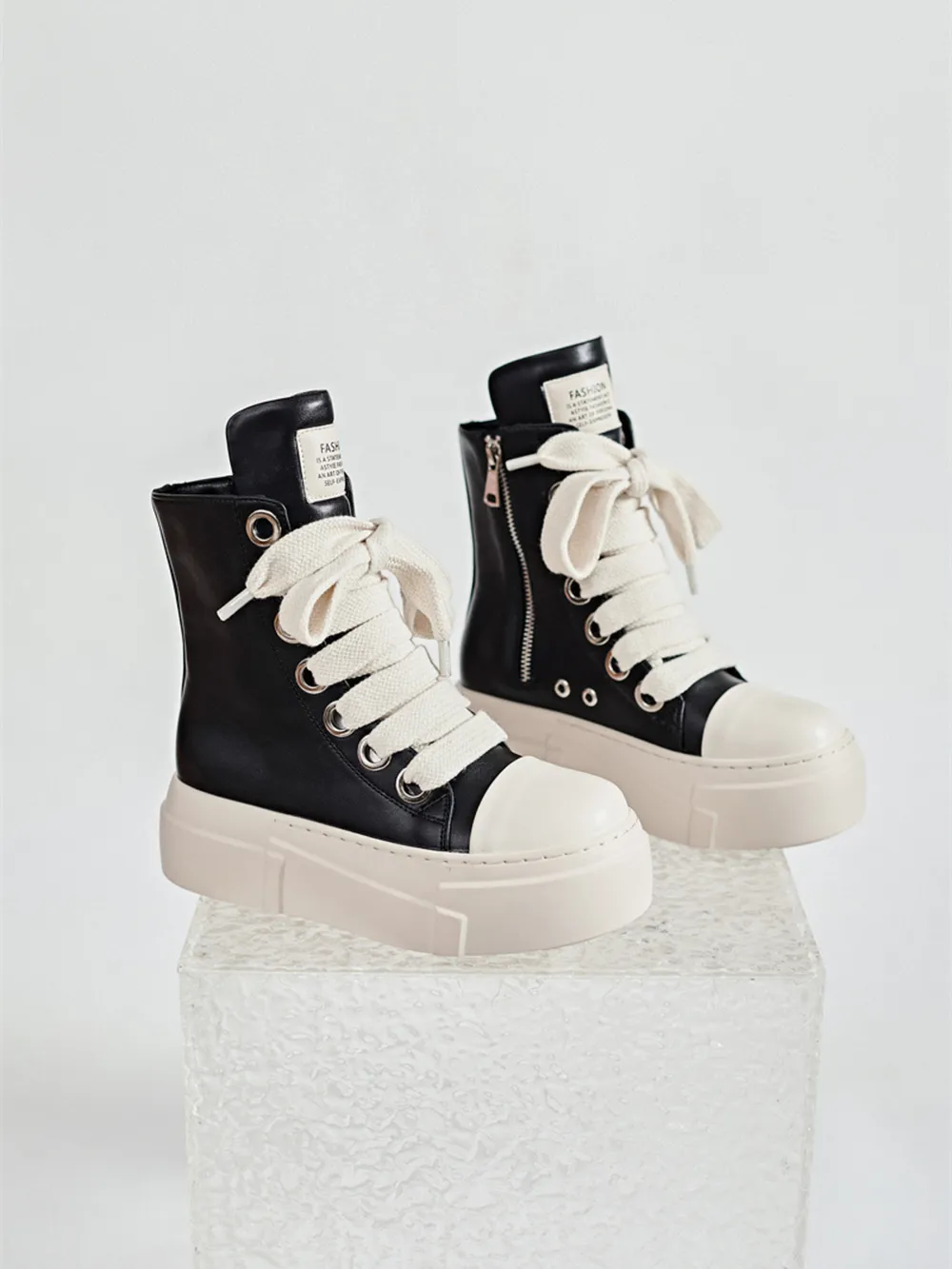 Platform Lace Up Contrast Sneakers, image 10