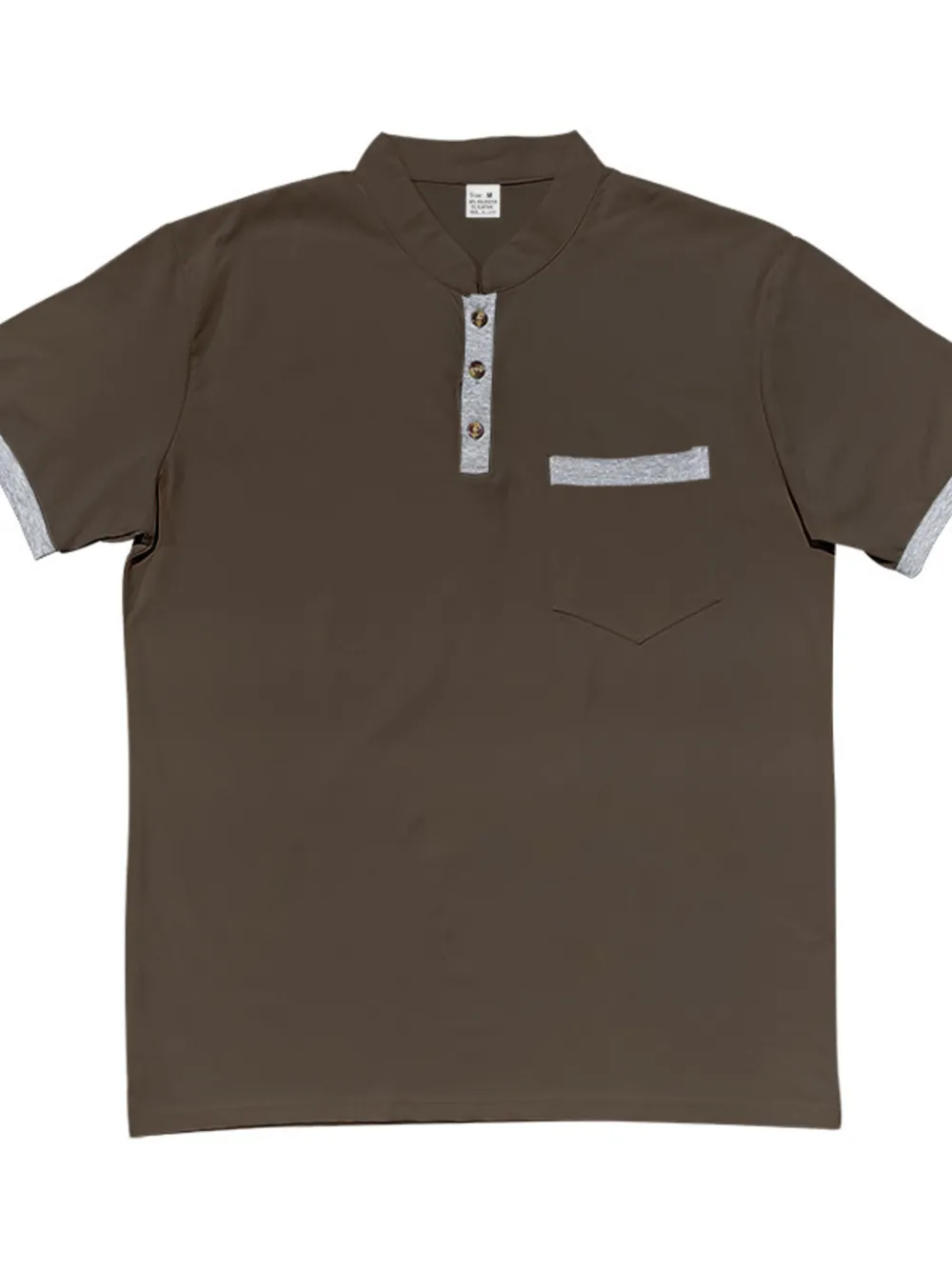 Men's Full Size Button Detail Short Sleeve Top Plus Size, image 20