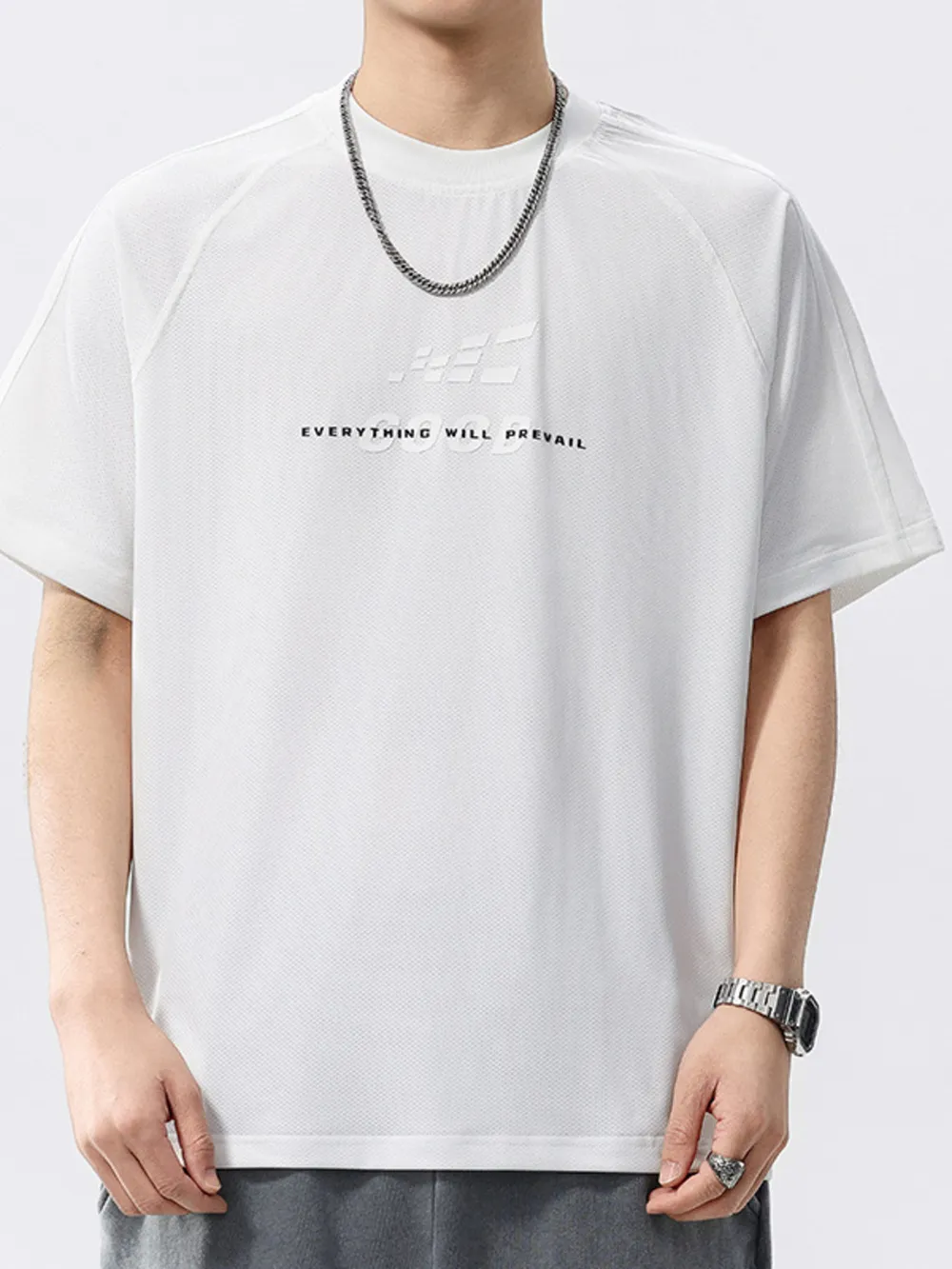 Men's Plus Size Round Neck Short Sleeve T-Shirt, image 5