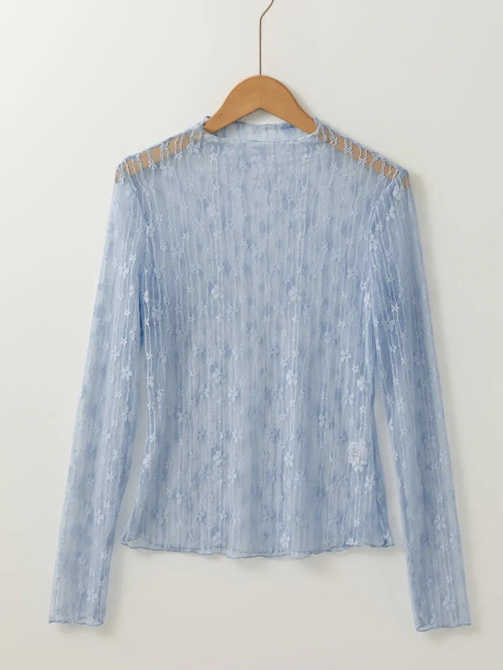 Lace See-Through Long Sleeve Blouse, image 18
