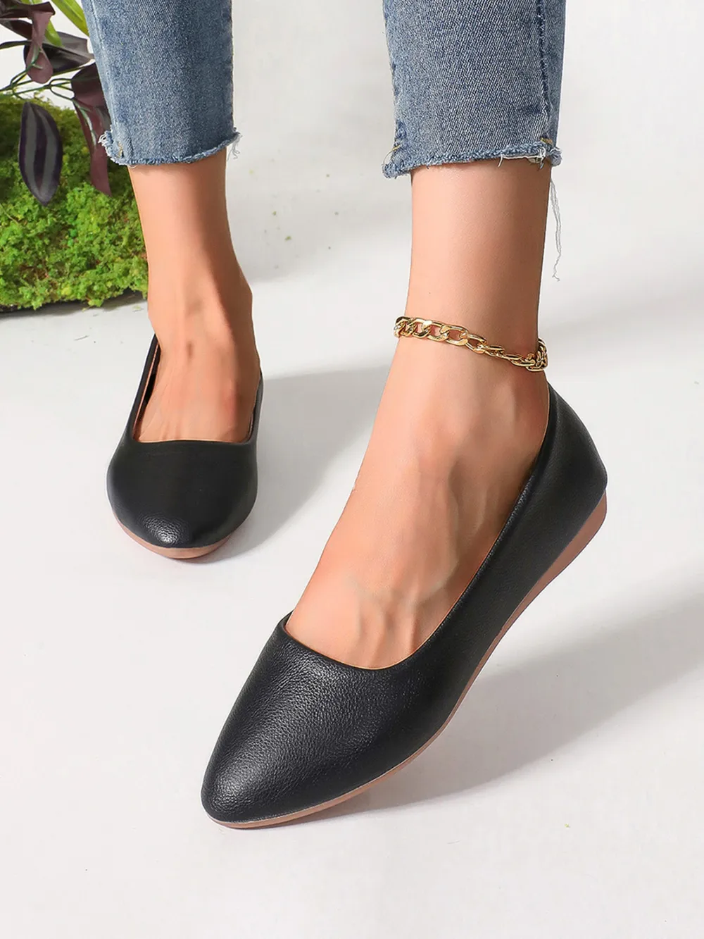 Point Toe Flat Slip-Ons, image 9