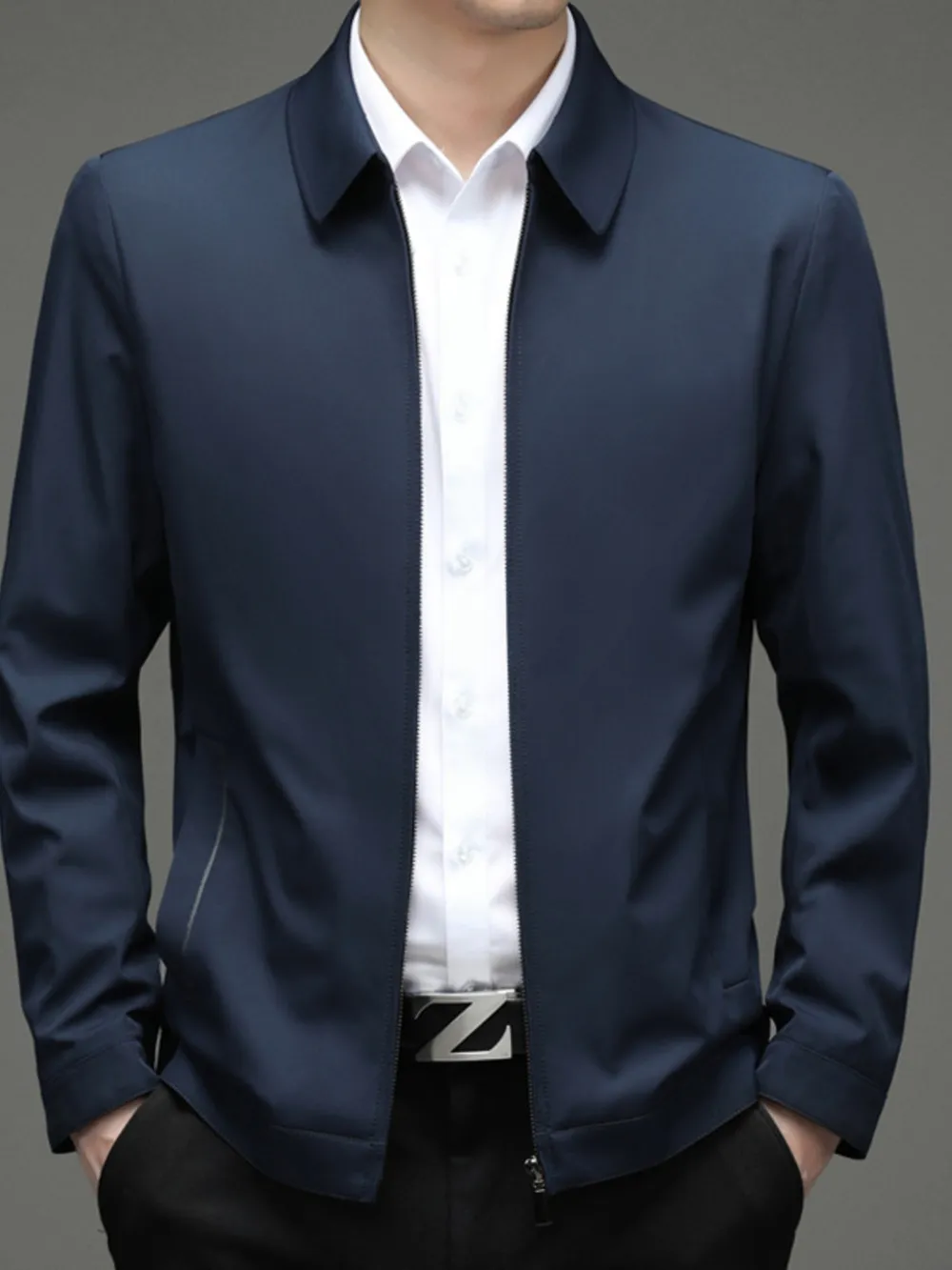 Men's Zip Up Long Sleeve Jacket, image 2