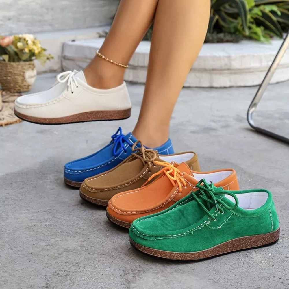 Round Toe Lace Up Slip-Ons, image 9