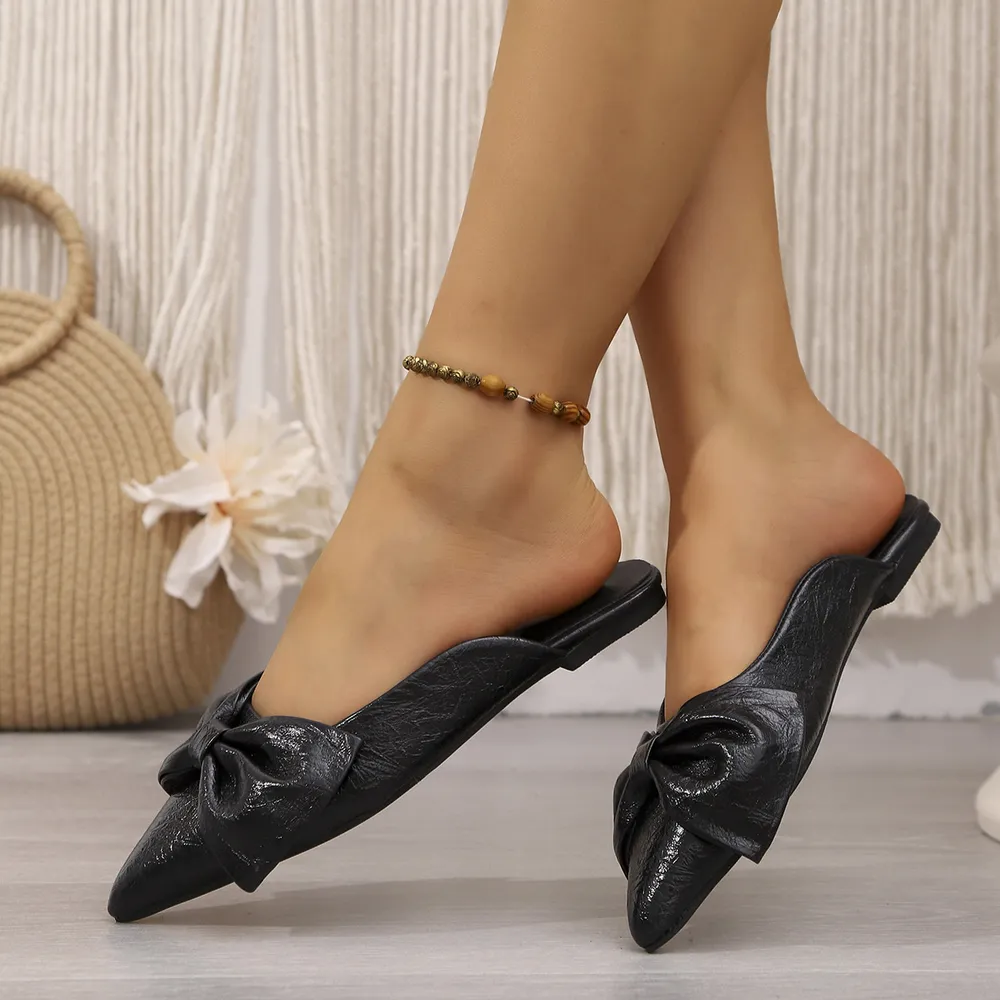 Pointed Toe Bow Sandals, image 4