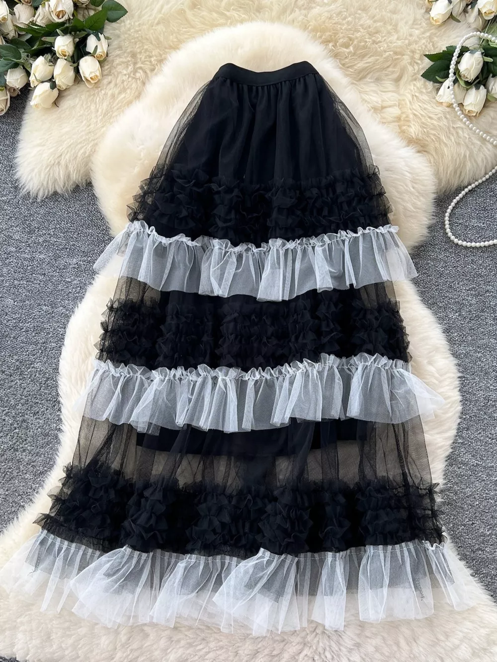 Ruffle Tulle Skirt