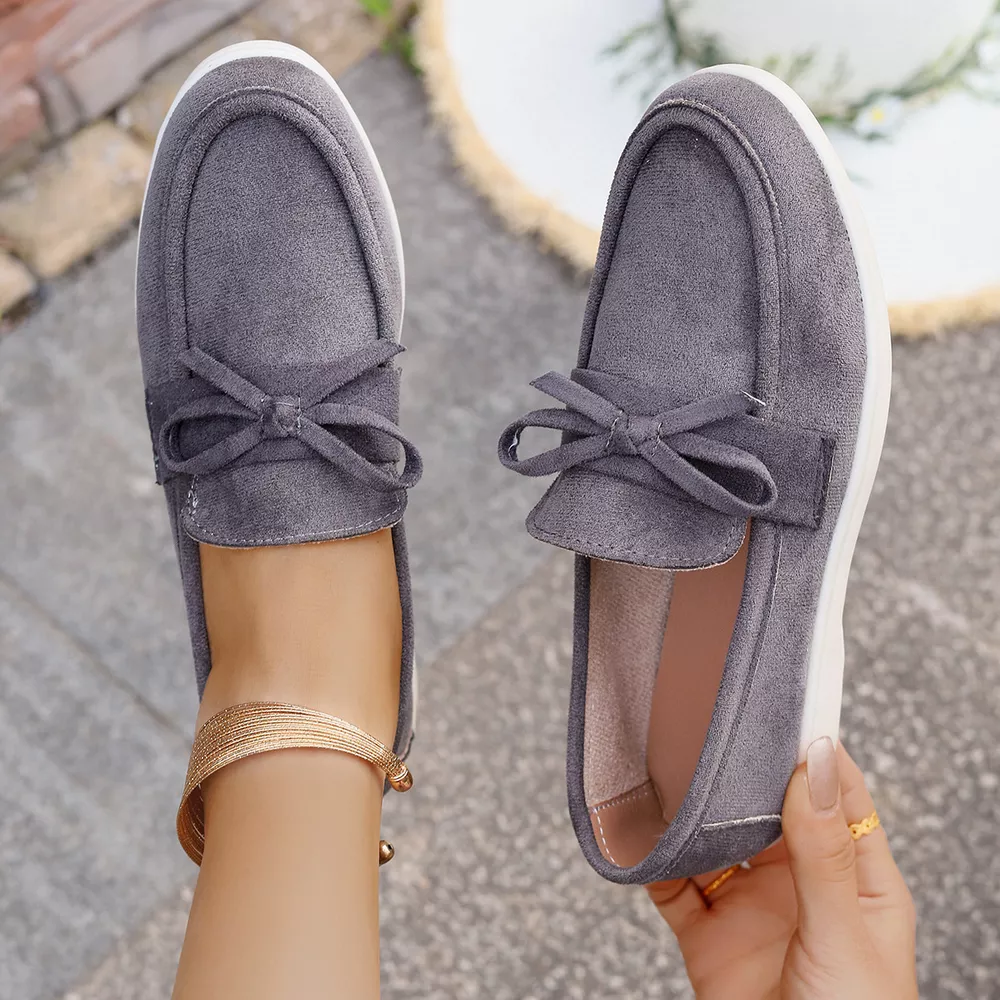 Bow Round Toe Slip-Ons, image 4