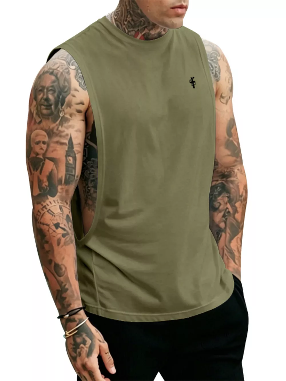 Men's Full Size Round Neck Tank Top Plus Size, image 13