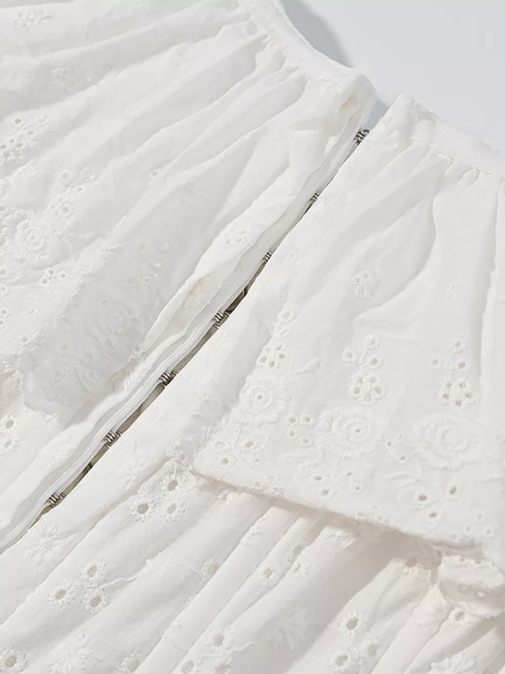 Lace Up Back Eyelet Ruffle Trim Tank, image 14