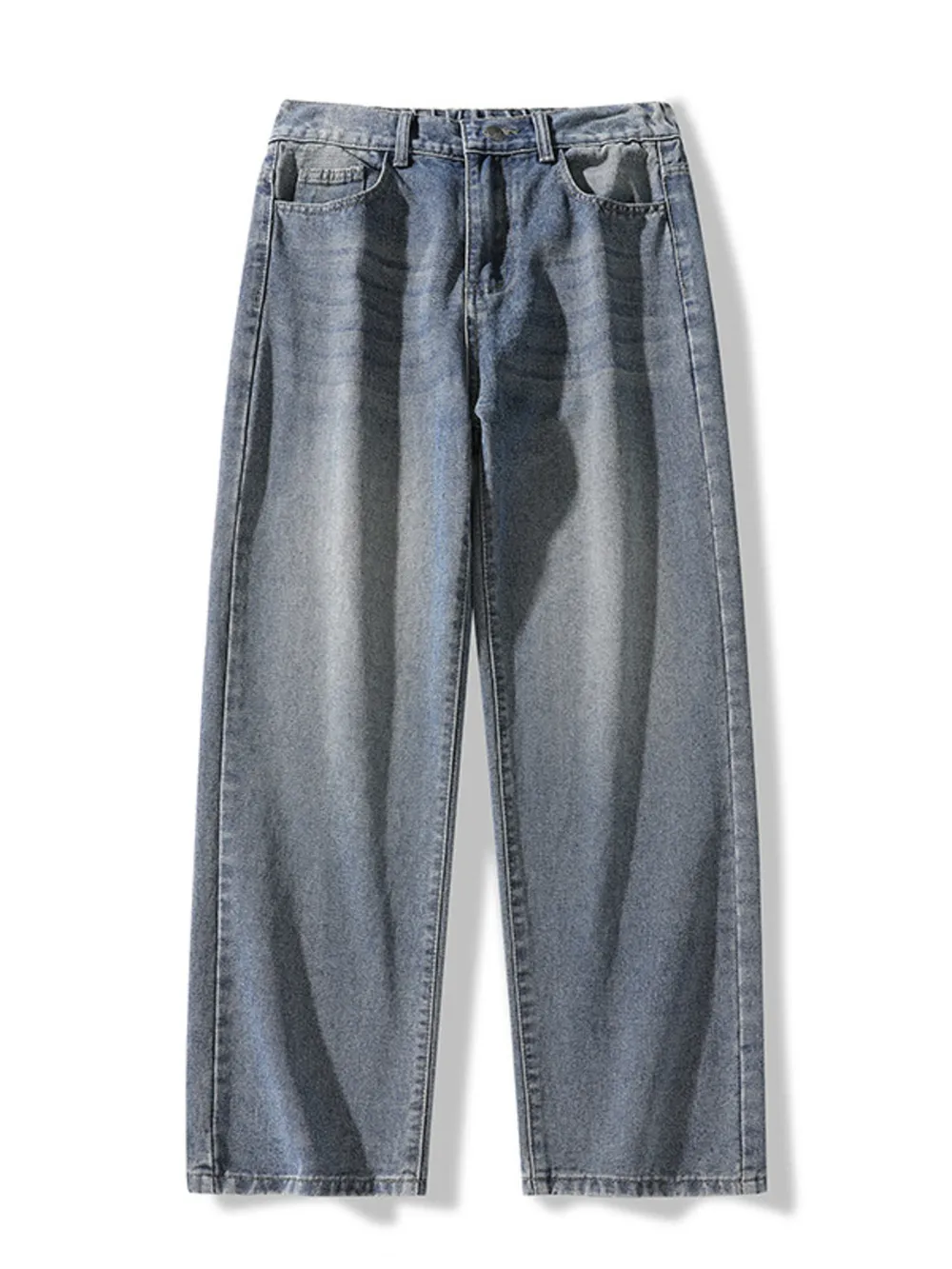 Men's Full Size Vintage Wash Wide Leg Jeans Plus Size, image 7