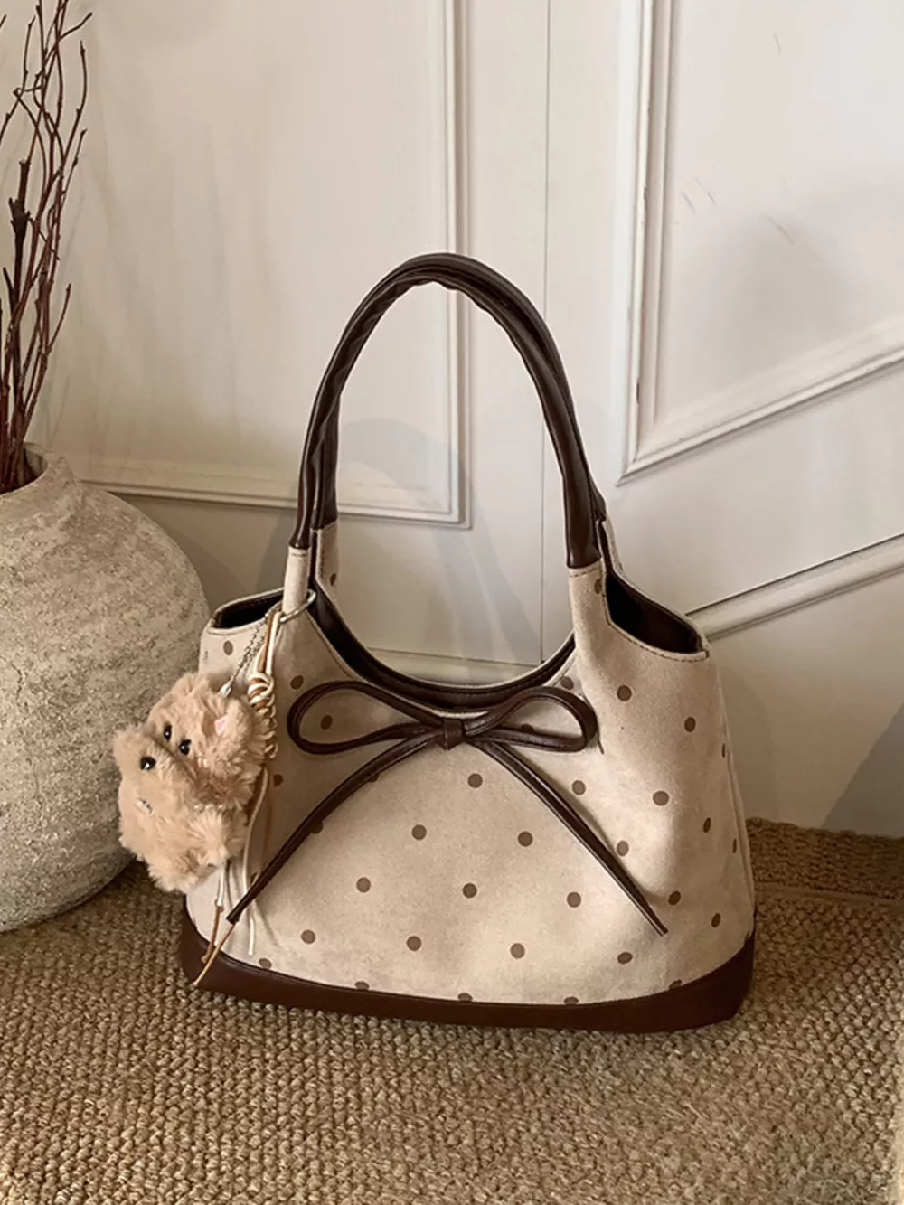 Polka Dot Bow Shoulder Bag, image 3