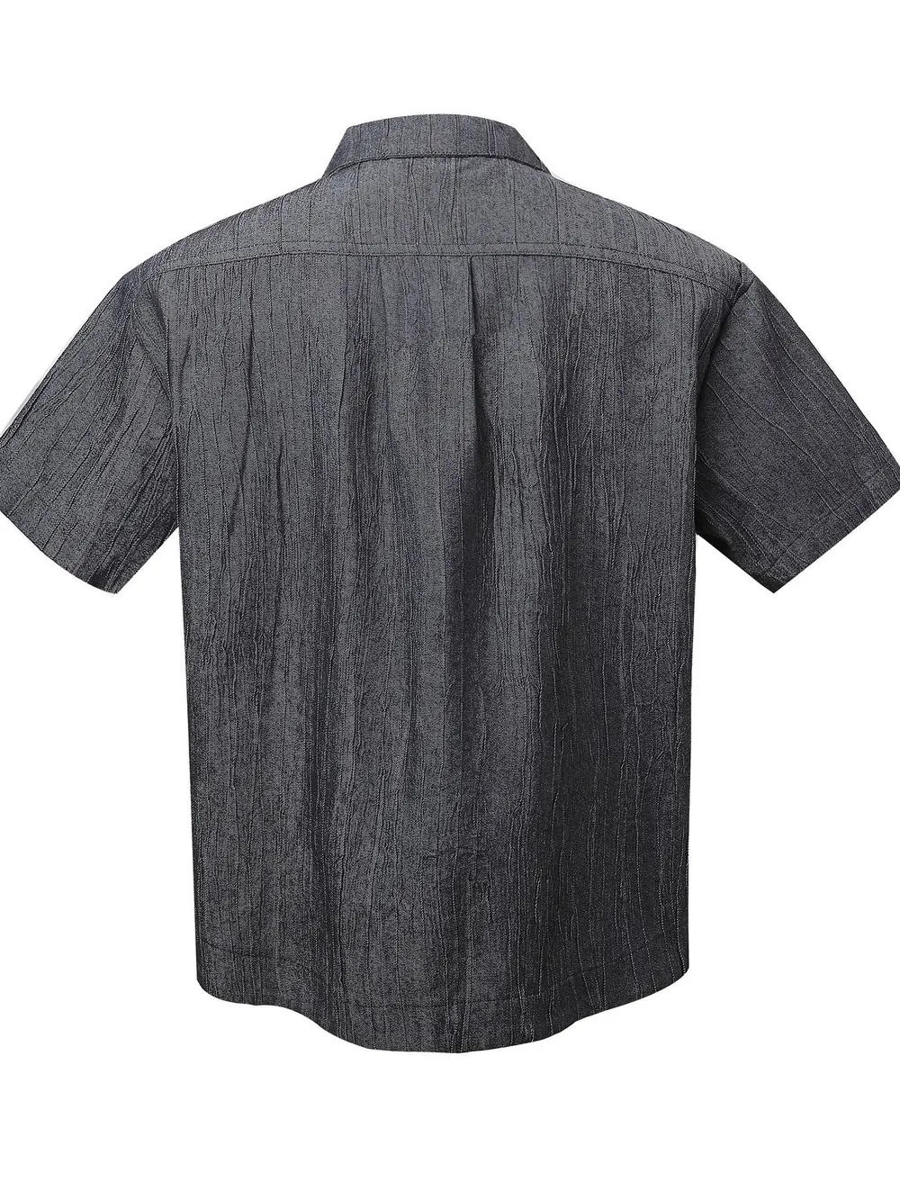 Men's Textured Button-Down Shirt with Front Pocket, image 2