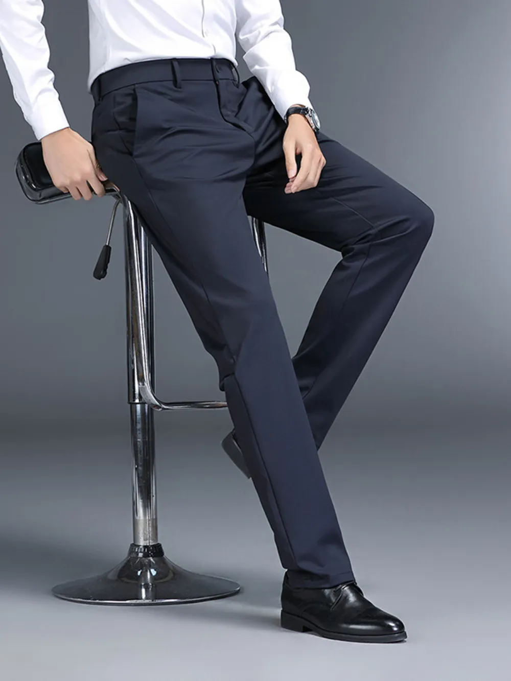 Men's Slim Fit Pants with Pockets, image 5