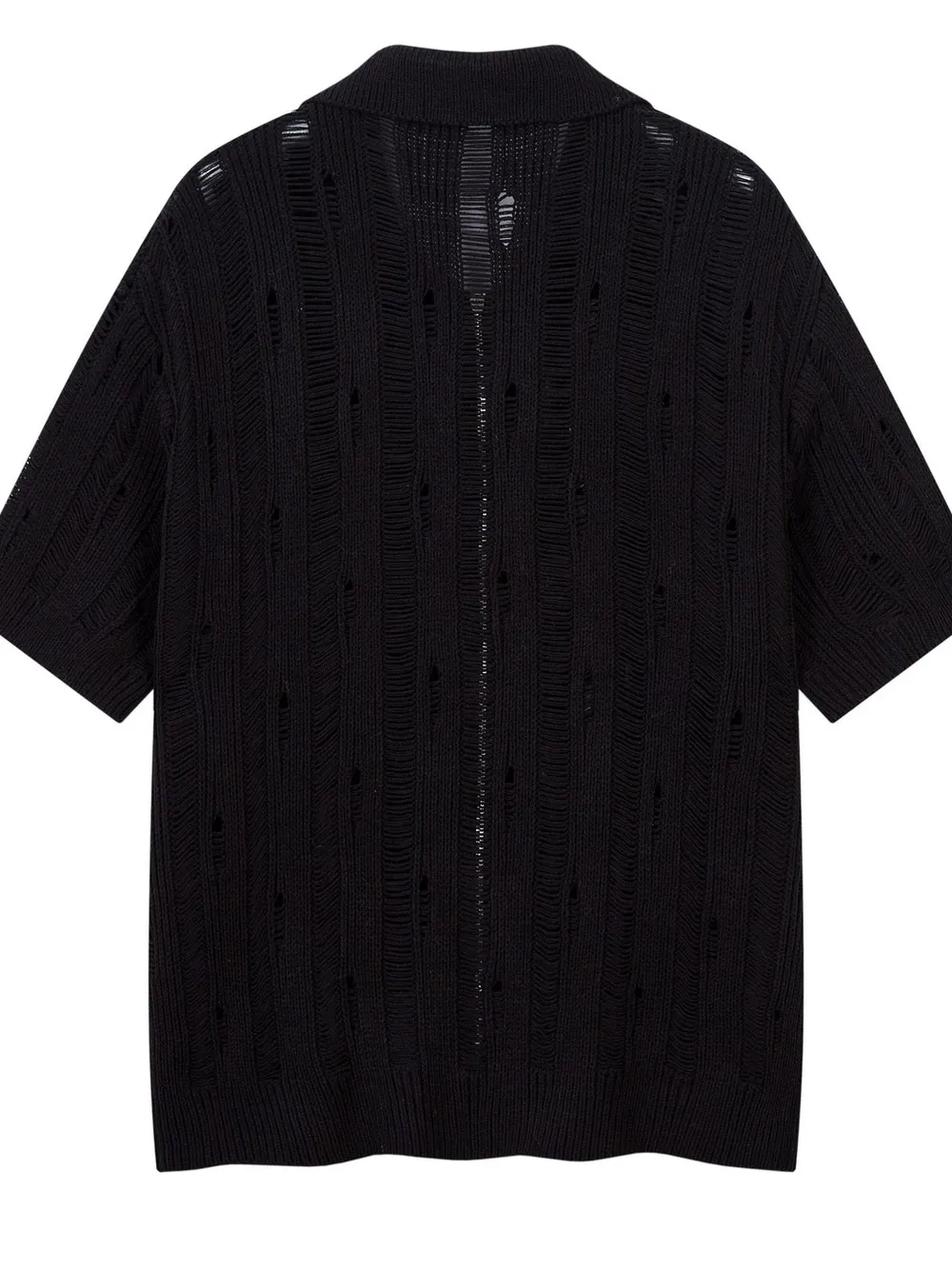 Men's Zip Up Openwork Cardigan, image 2