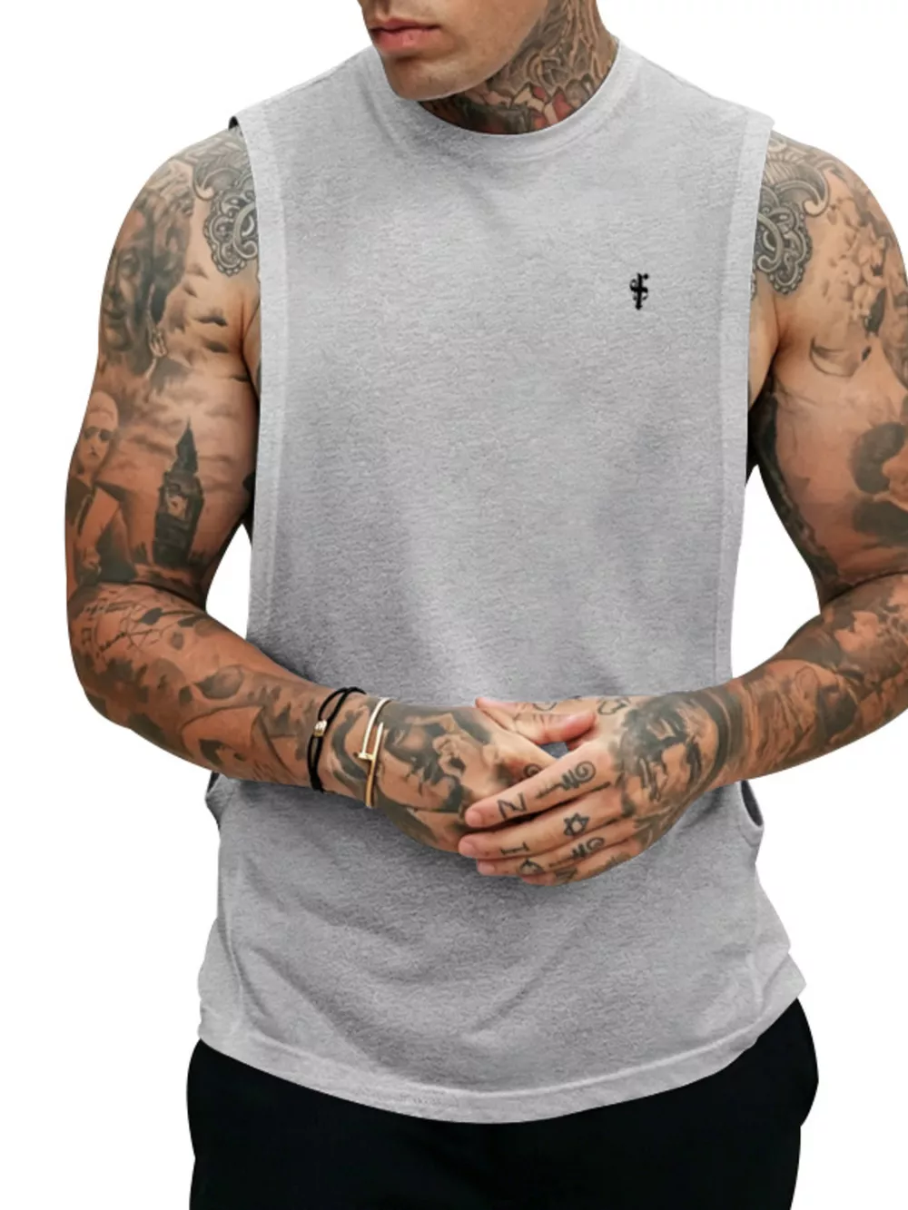 Men's Full Size Round Neck Tank Top Plus Size, image 4