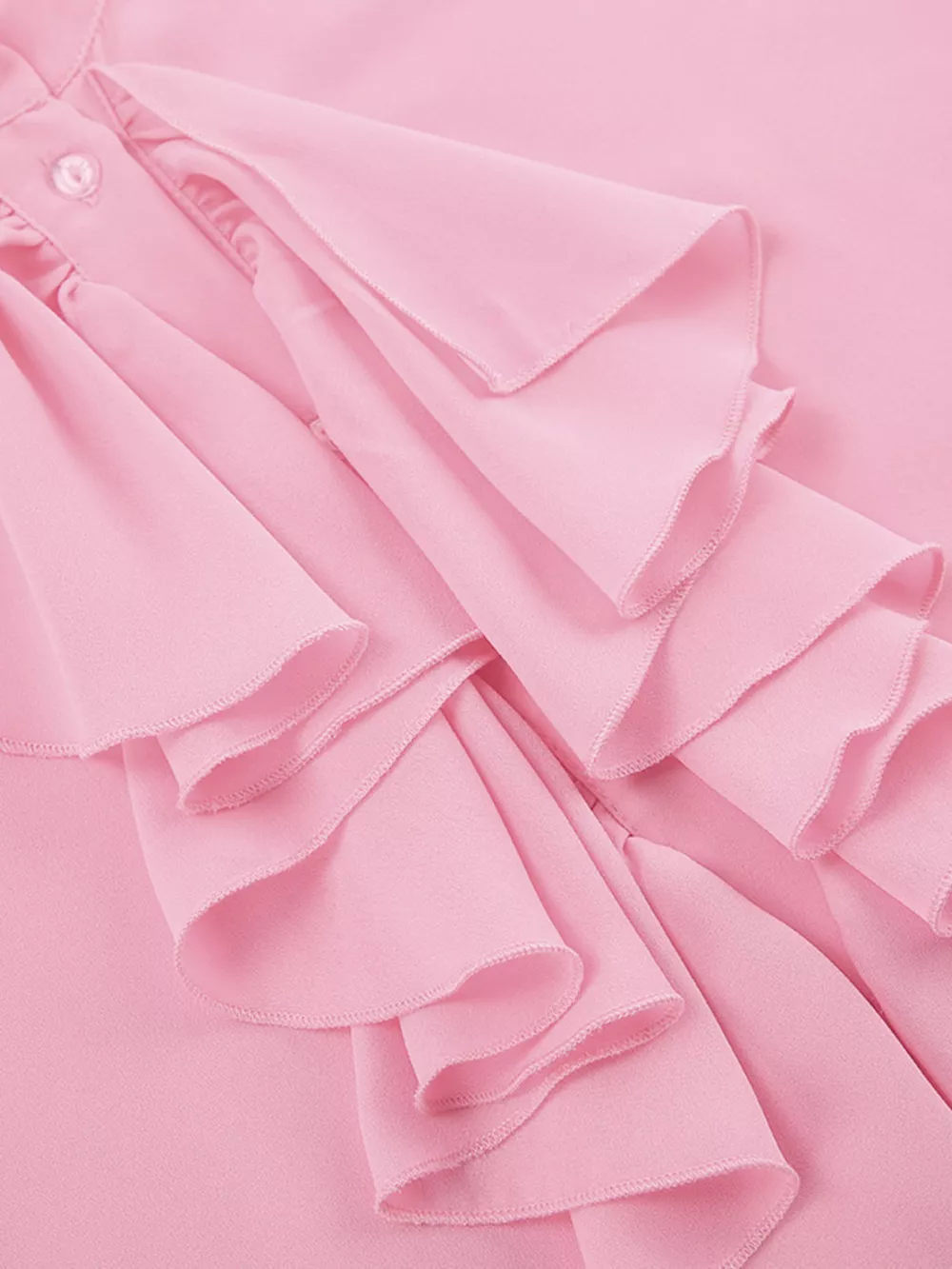 Ruffle Trim Flounce Sleeve Blouse, image 14