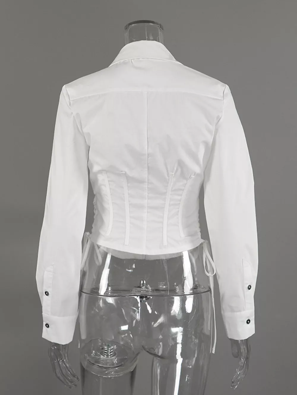 Corset-Style Blouse with Side Lace-Up Detail, image 10