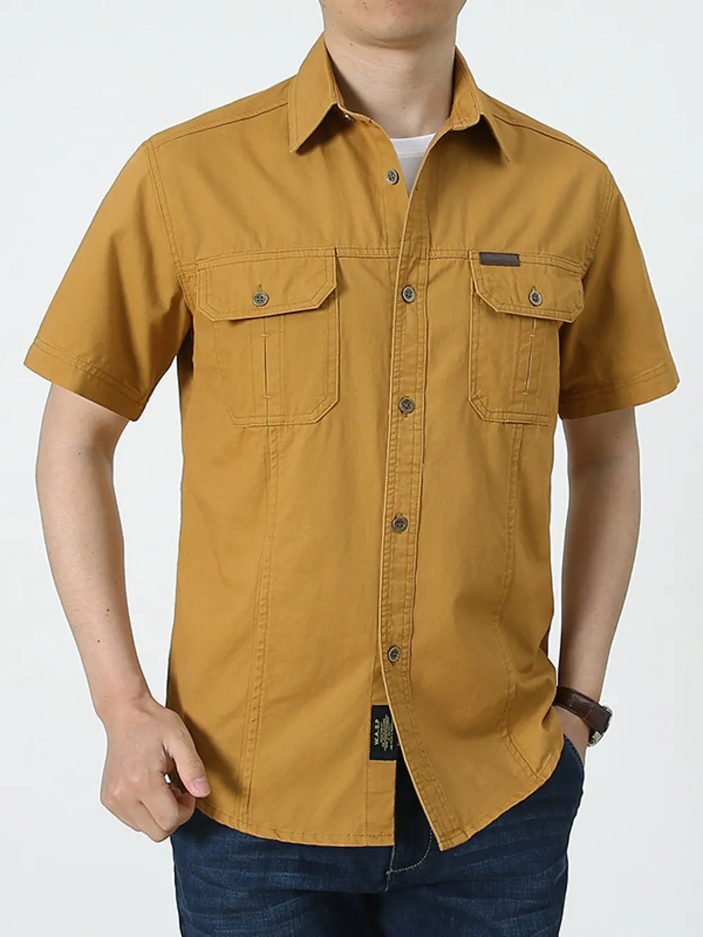 Men's Plus Size Casual Short Sleeve Shirt, image 2