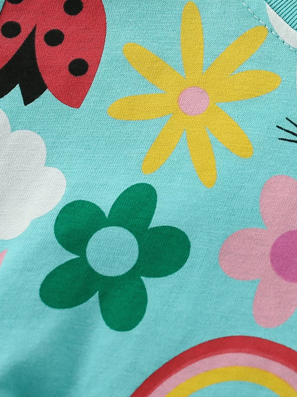 Children's Cute Cartoon Print Ruffle Hem Dress, image 4