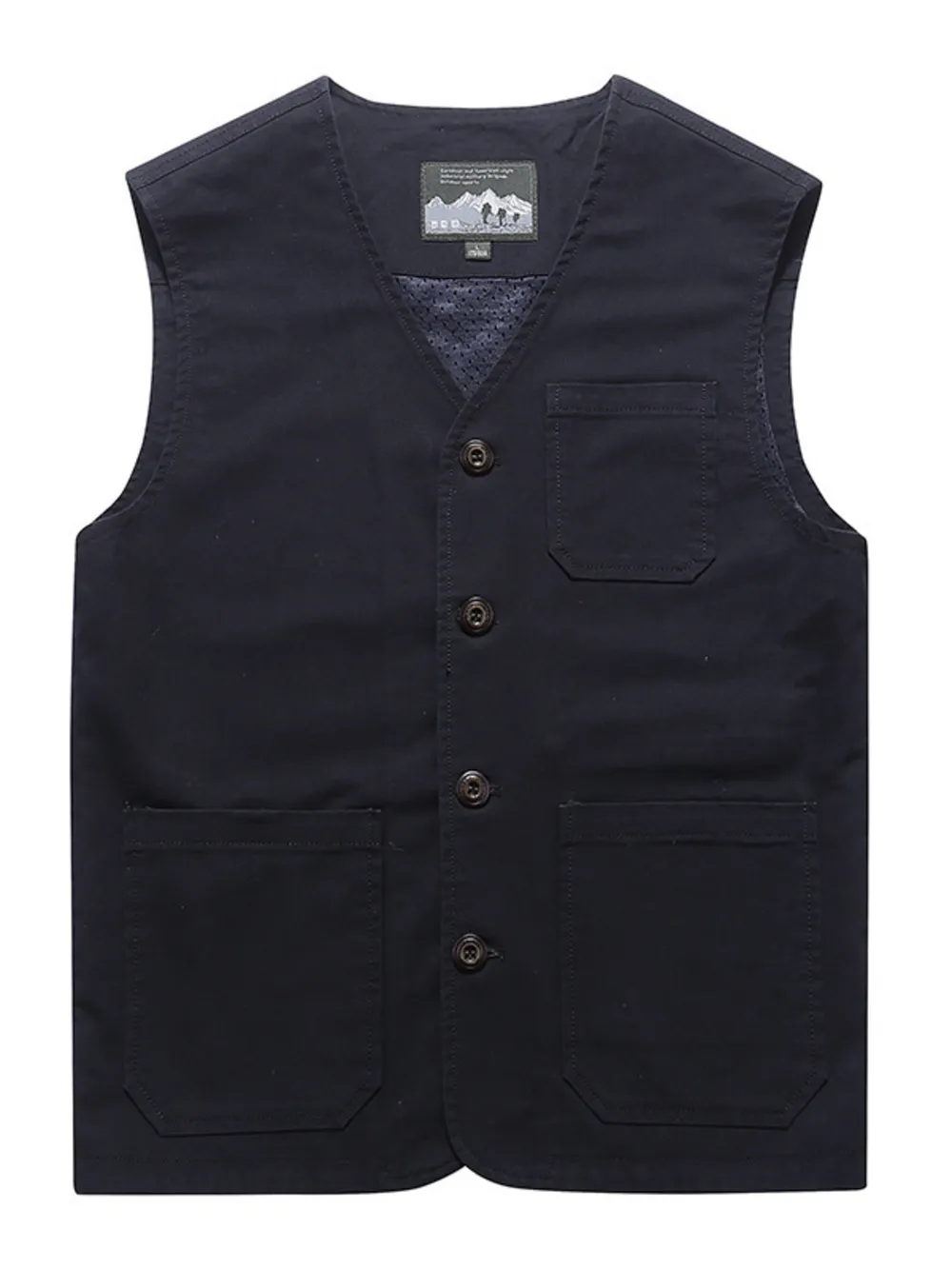 Men's Plus Size Button Up Vest, image 5
