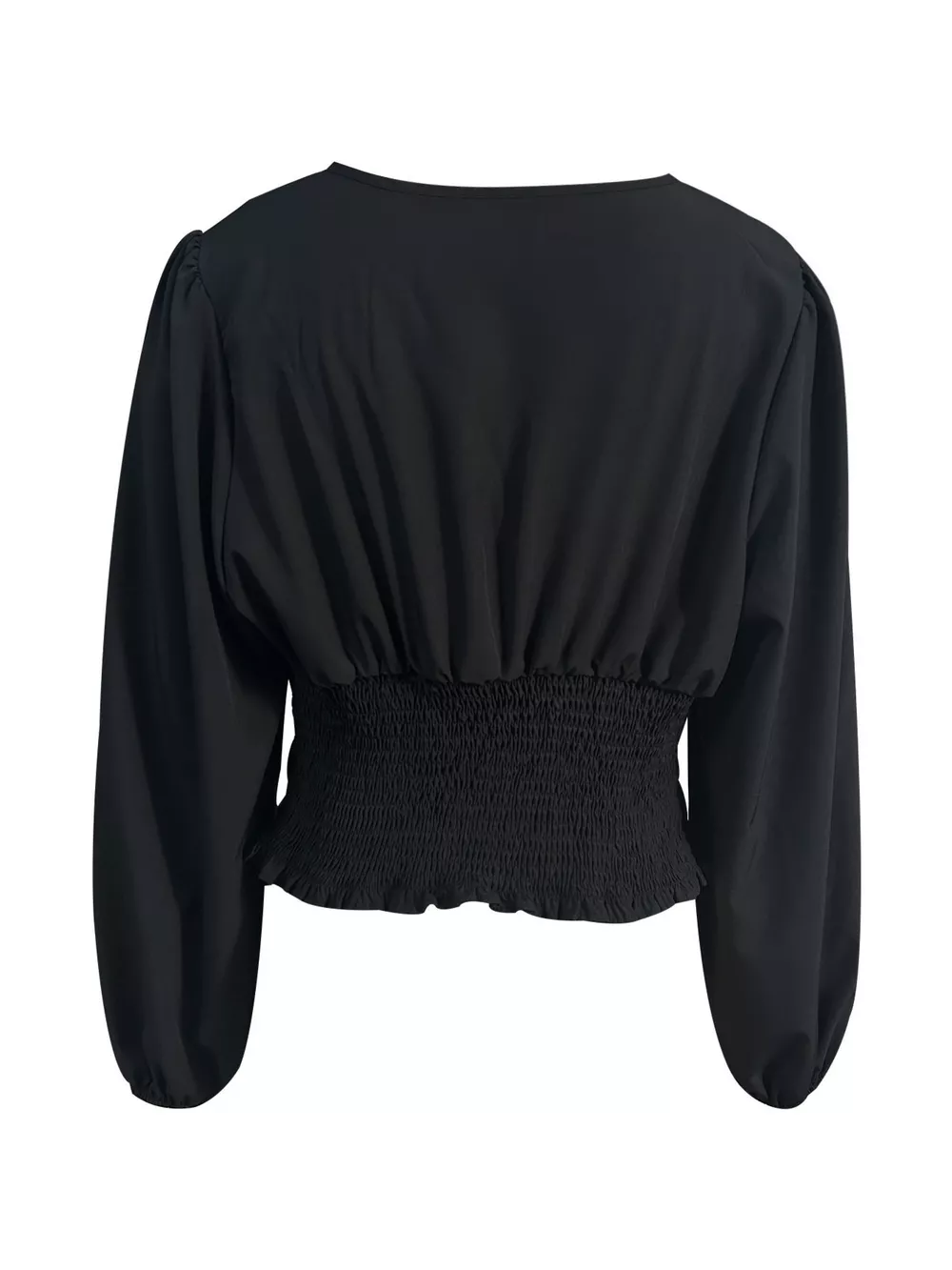 V-Neck Ruched Long Sleeve Blouse, image 7