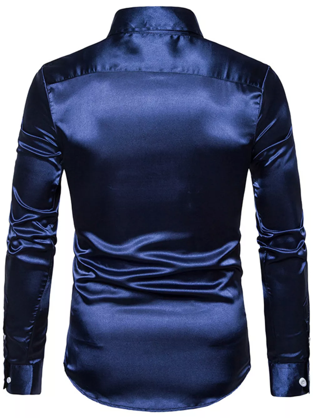 Men's Satin Long Sleeve Shirt, image 25
