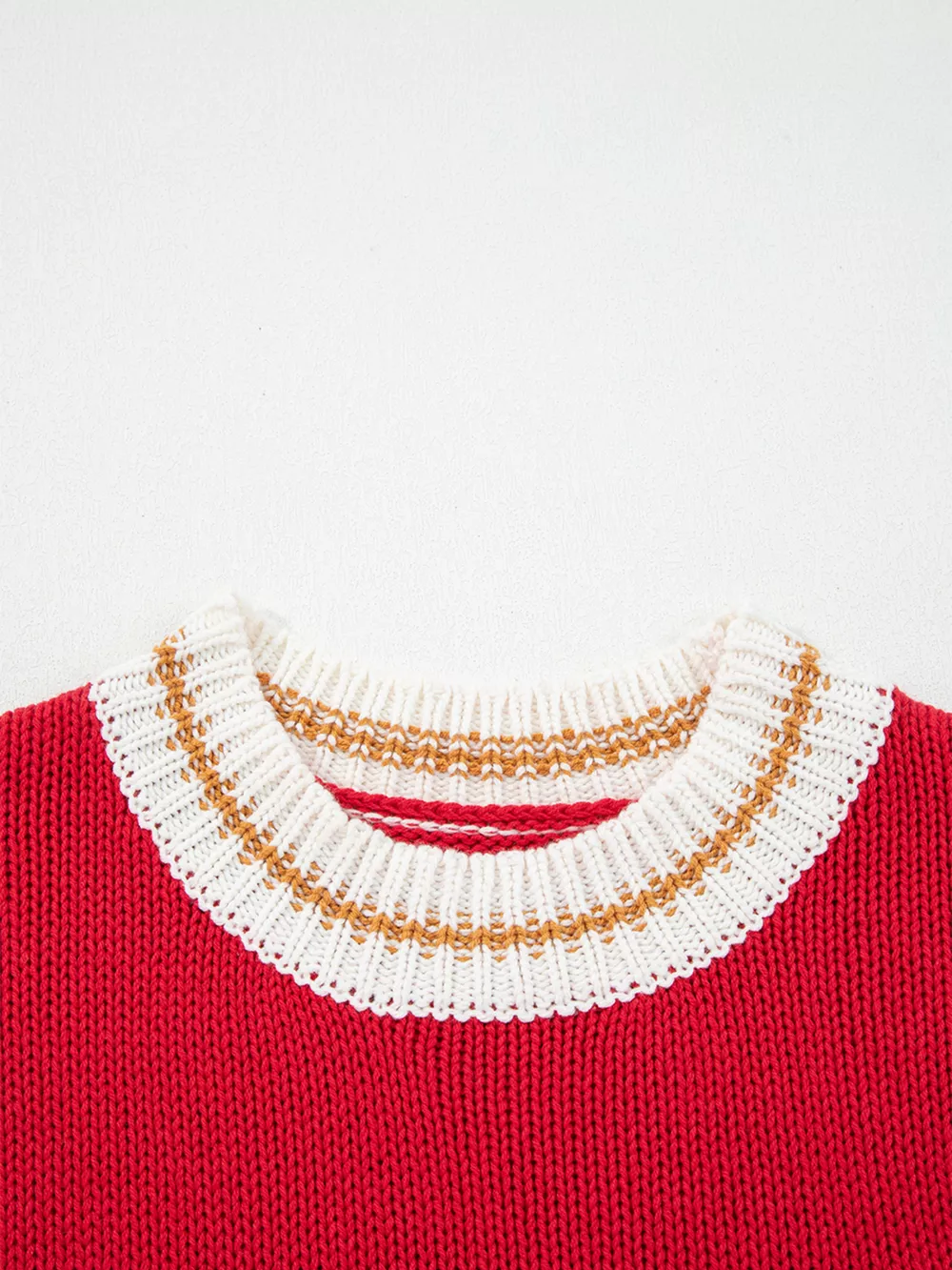 MERRY Contrast Edge Drop Shoulder Christmas Sweater, image 11