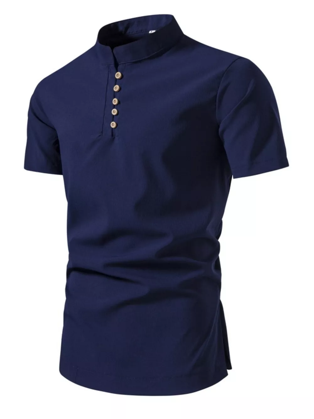 Men's Plus Size Button Detail Short Sleeve Shirt, image 9