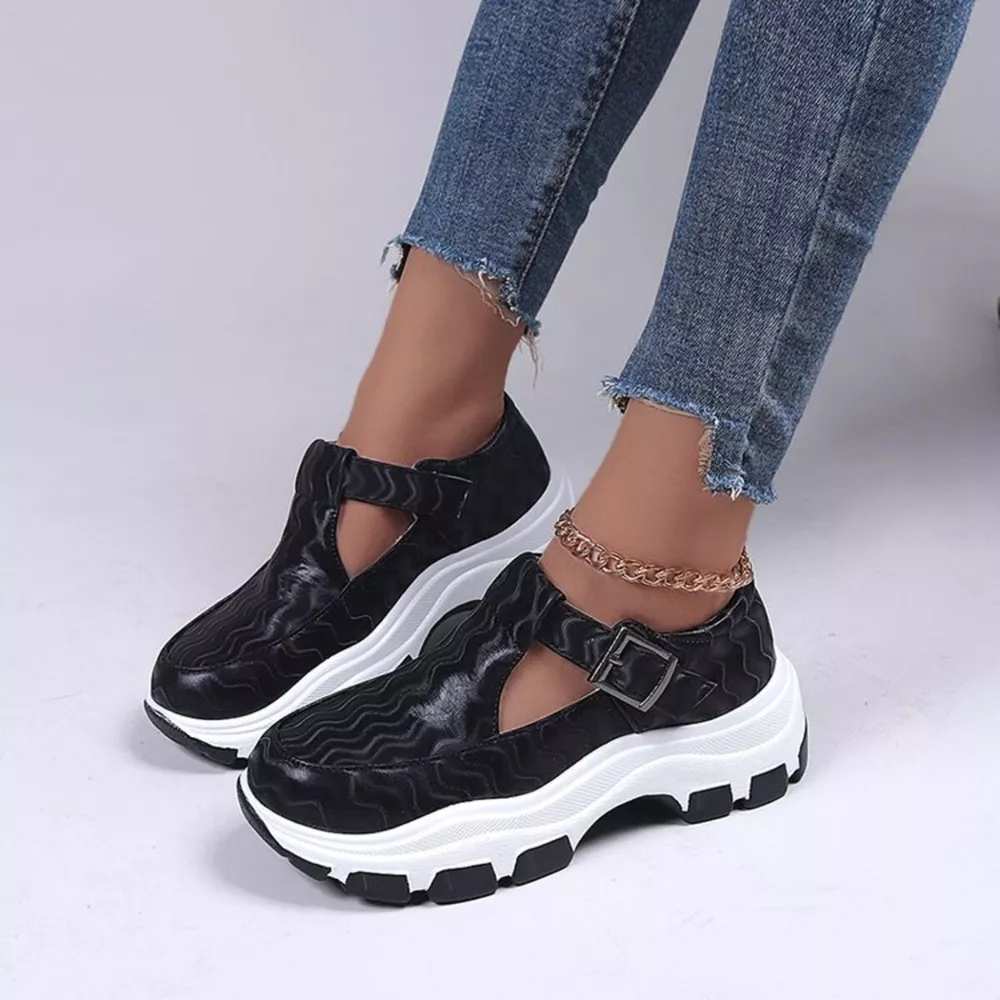 Round Toe Platform Sneakers, image 8