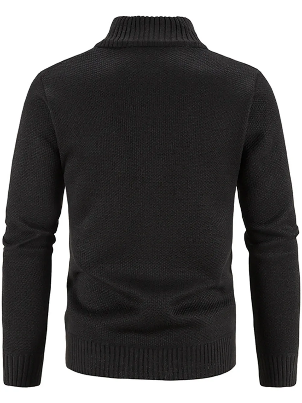 Men's Plus Size Zip-Up Sweater Cardigan with Stand Collar, image 15