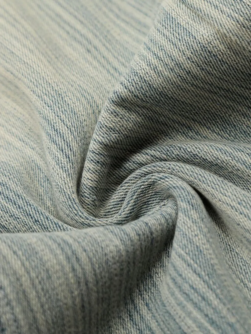 Men's Washed Pinstripe Wide Leg Jeans, image 9