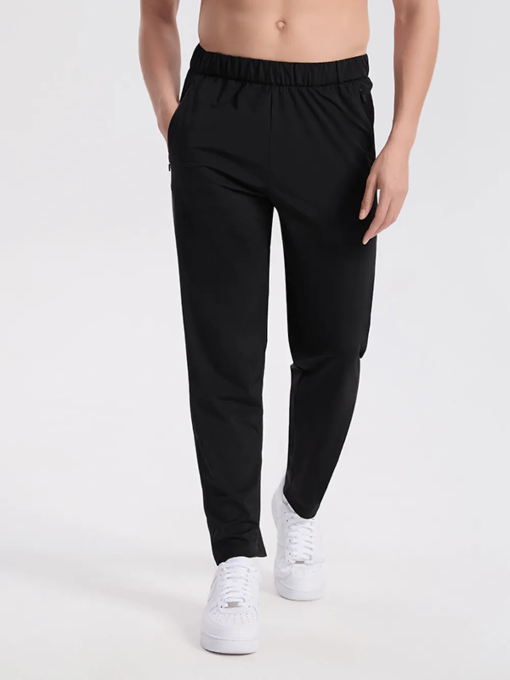 Men's Plus Size Elastic Waistband Active Joggers with Pockets