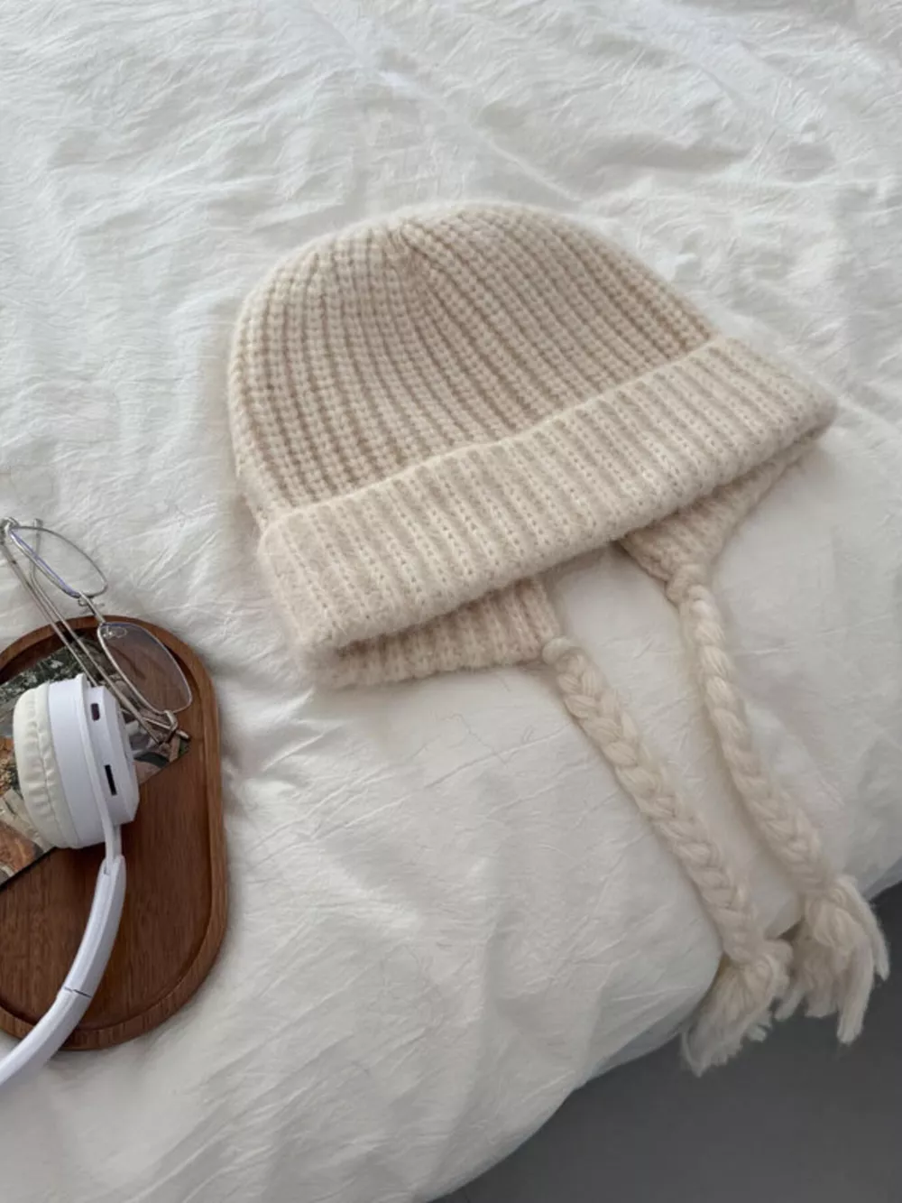 Cozy Knit Braided Beanie Hat, image 7